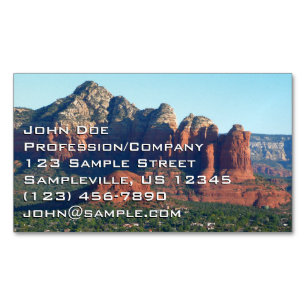 Coffee Pot Rock I i Sedona Arizona Magnetiska Visitkort