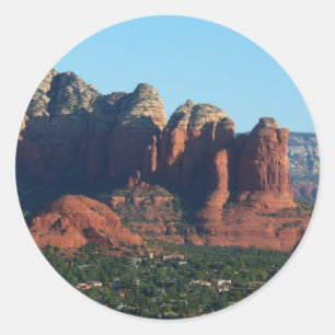 Coffee Pot Rock I i Sedona Arizona Runt Klistermärke