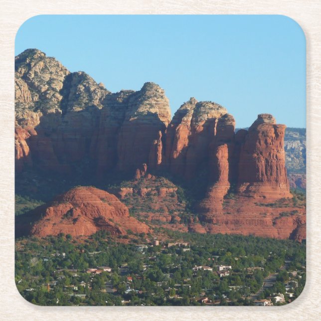 Coffee Pot Rock I i Sedona Arizona Underlägg Papper Kvadrat (Framsidan)