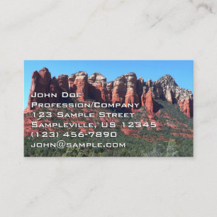 Coffee Pot Rock II i Sedona Arizona Visitkort