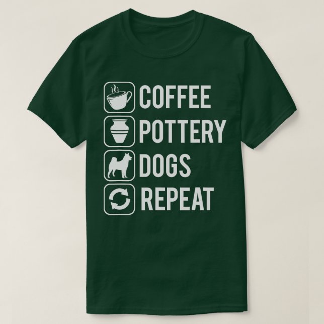 Coffee Pottery Dogs Clay Handmade Ceramics Artist  T Shirt (Design framsida)