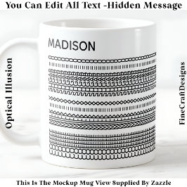 Coffee Preference Hidden Message Name 101B Modern Kaffemugg
