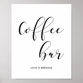 Coffee pub bröllop-tecken poster
