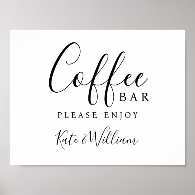 Coffee pub station-tecken poster (Framsidan)