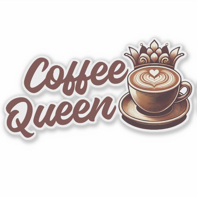 Coffee Queen Klistermärken (Framsida)