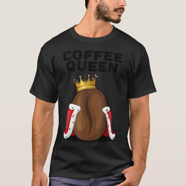 Coffee Queen WoCoffee Älskare Drink Cute Coffee T Shirt (Framsida)