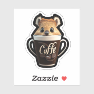 COFFEE Quokka-dekal Klistermärken