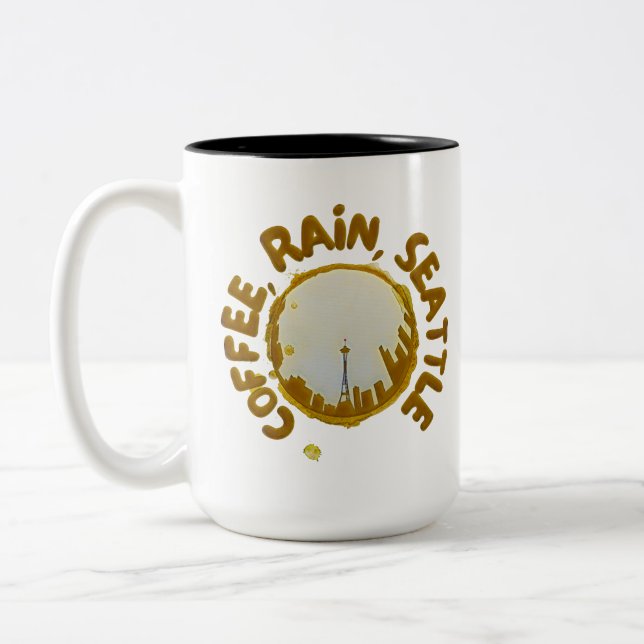 Coffee Rain Seattle Två-Tonad Mugg (Vänster)