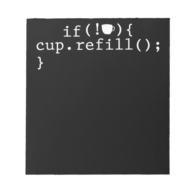 Coffee Refill Smart Coding Software Ingenjör Anteckningsblock (Framsida)