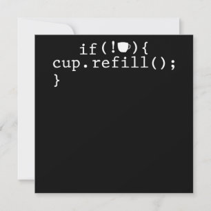 Coffee Refill Smart Coding Software Ingenjör Inbjudningar