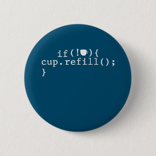 Coffee Refill Smart Coding Software Ingenjör Knapp