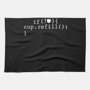 Coffee Refill Smart Coding Software Ingenjör Kökshandduk