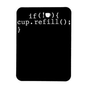Coffee Refill Smart Coding Software Ingenjör Magnet