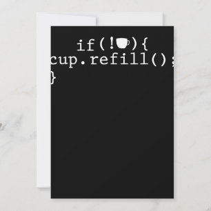 Coffee Refill Smart Coding Software Ingenjör Tack Kort