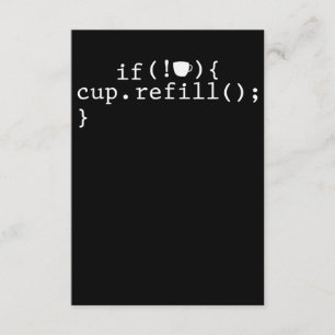 Coffee Refill Smart Coding Software Ingenjör Tilläggskort