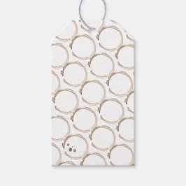 COFFEE Ringar Brown White Artisan Roligt Presentetikett