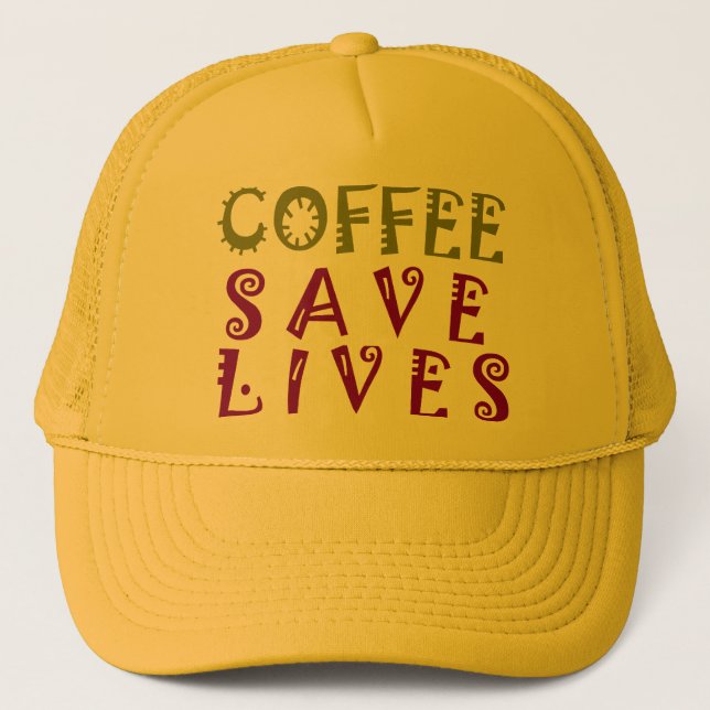 Coffee Saves Lives Truckerkeps (Framsida)
