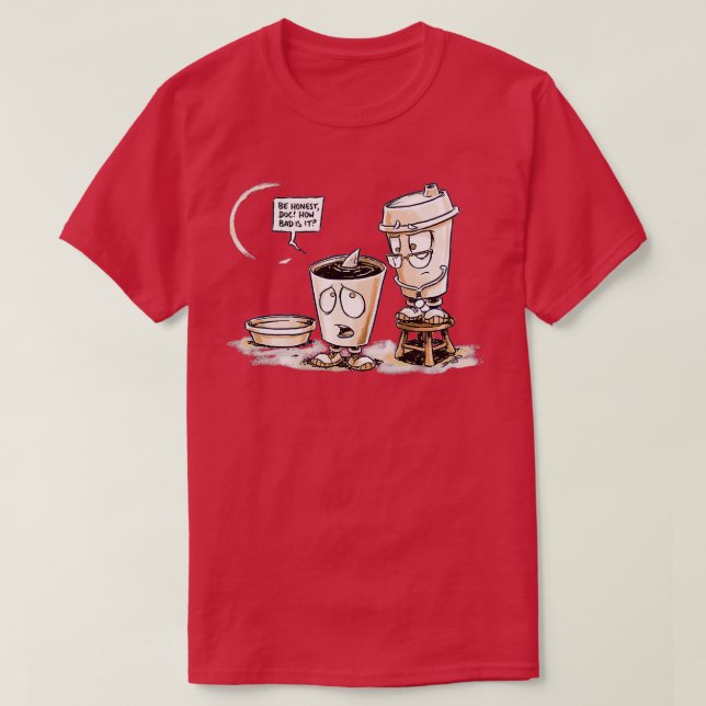 Coffee Shark T Shirt (Design framsida)