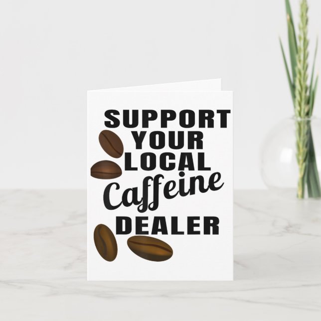 Coffee Shirt stöder din lokala koffeinhandlare Co Kort (Framsida)