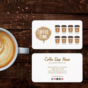 Coffee Shop Cute Loyalty Card Lojalitetskort