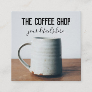 Coffee shop fyrkantigt visitkort
