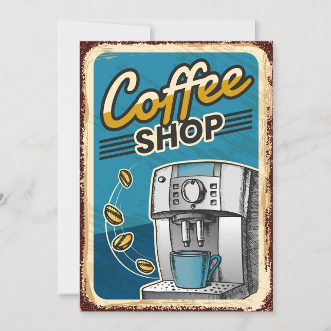 Coffee Shop Inbjudningar (Framsida)