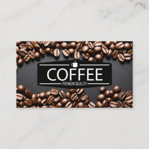 Coffee Shop Kaffeböns bakgrund Visitkort