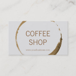 Coffee shop - kaffefläck visitkort
