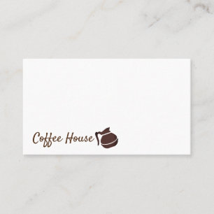 Coffee Shop Kaffepartier Visitkort