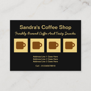 Coffee shop lojalitetskort