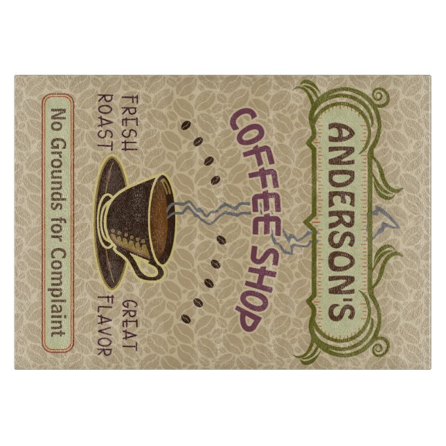 Coffee shop med koppen skapar din egna personlig (Framsidan)