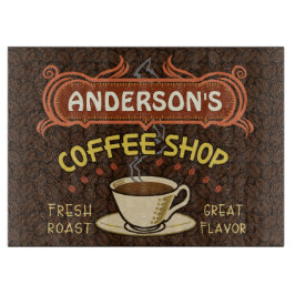 Coffee shop med mugg- och för bönor |