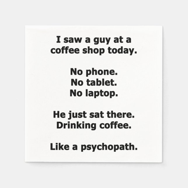 Coffee Shop Pappersservett (Framsidan)