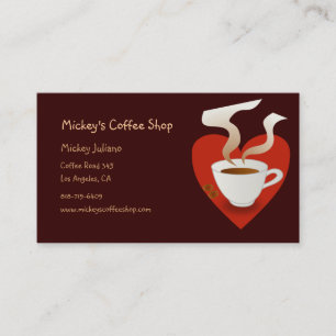 Coffee Shop Visitkort