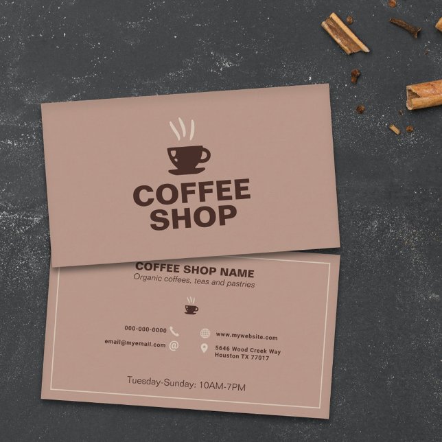Coffee Shop Visitkort (Coffee Shop Business Card)