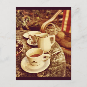 Coffee shopbord vykort