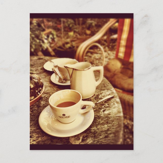 Coffee shopbord vykort (Framsida)