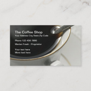 Coffee shopdesign visitkort