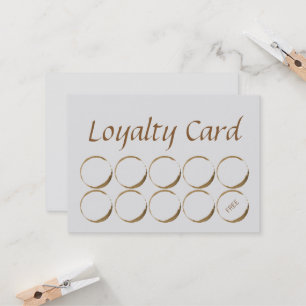 Coffee shoplojalitetkort - kaffefläck lojalitetskort