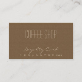 Coffee shoplojalitetvisitkort lojalitetskort