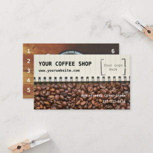 Coffee shoplojalitetvisitkort lojalitetskort