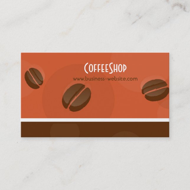 Coffee shopvisitkort visitkort (Framsida)