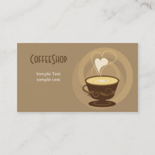 Coffee shopvisitkort visitkort