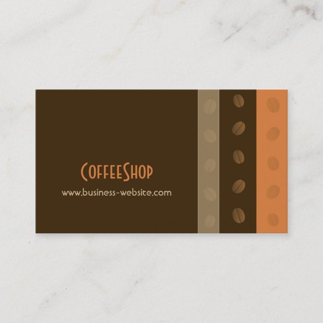 Coffee shopvisitkort visitkort (Framsida)