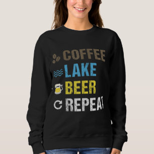 Coffee Sjö Beer Repeat Lakefront Living Art Gift T Shirt
