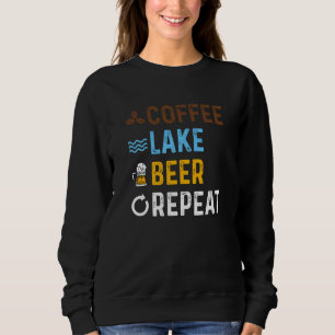 Coffee Sjö Beer Repeat Lakefront Living T Shirt
