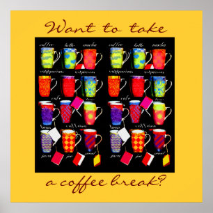 Coffee Slang Mugg Art poster