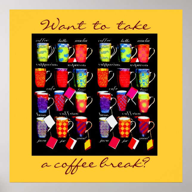 Coffee Slang Mugg Art poster (Framsidan)