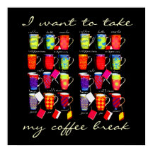 Coffee Slang Mugg Art poster