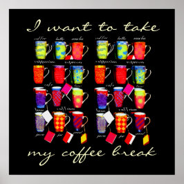 Coffee Slang Mugg Art poster